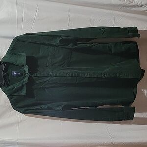 GAP Long Sleeve Button Green Shirt XLT